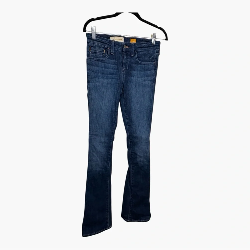 Anthropologie Pilcro Dark Wash Bootcut Mid Rise Jeans Indigo Denim Size 26